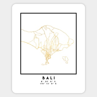 BALI INDONESIA CITY STREET MAP ART Sticker